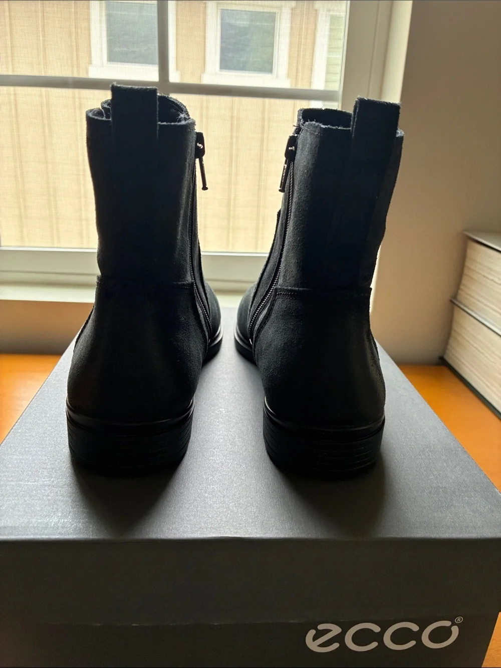 Ecco Touch Black Suede Ankle Boot